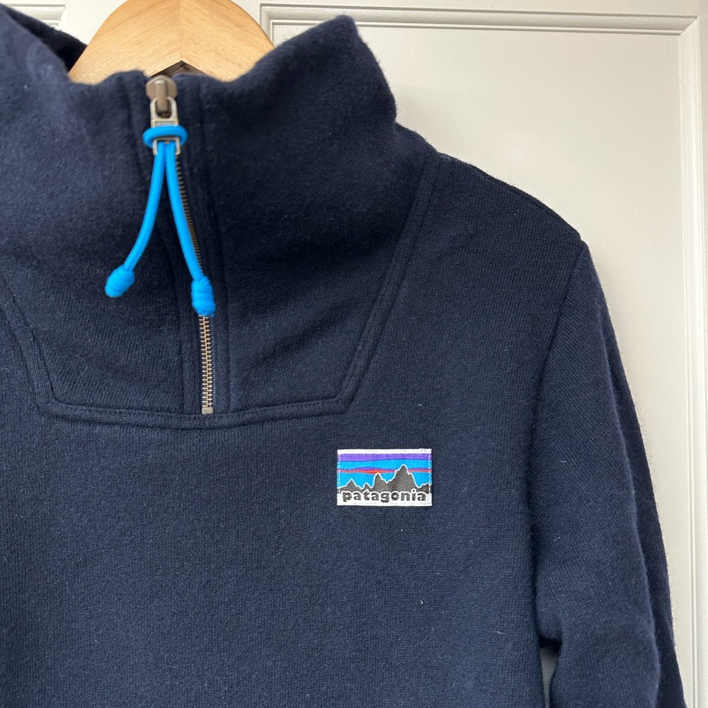 Patagonia Wool 3/4 Zip Navy Sweater / Women’s Medium - Picture 2 of 15
